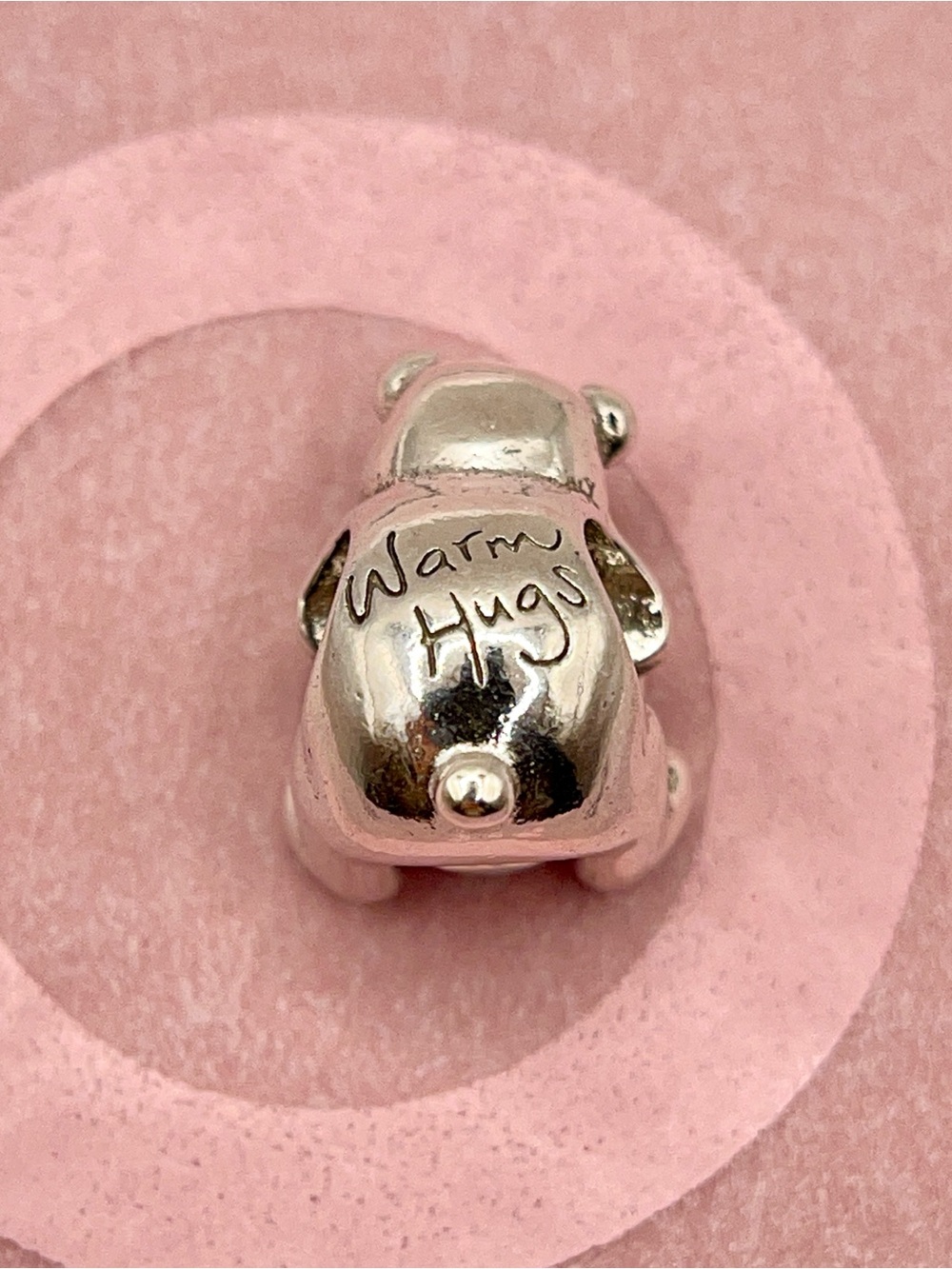 Pandora Sterling Silver Warm Hugs Teddy Bear Opal Charm 793108C01 - Picture 3 of 6